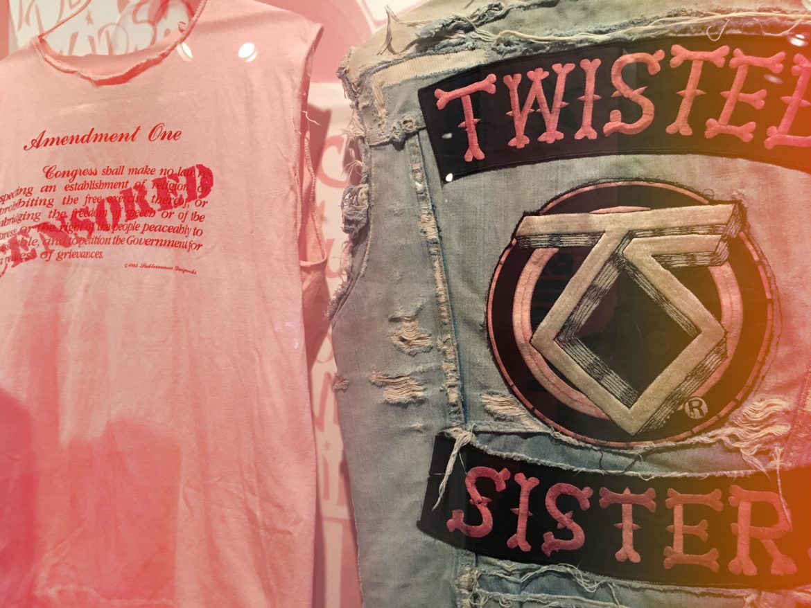 Twisted Sister iconic outfits made popular during the 1985 Senate hearing on censorship.