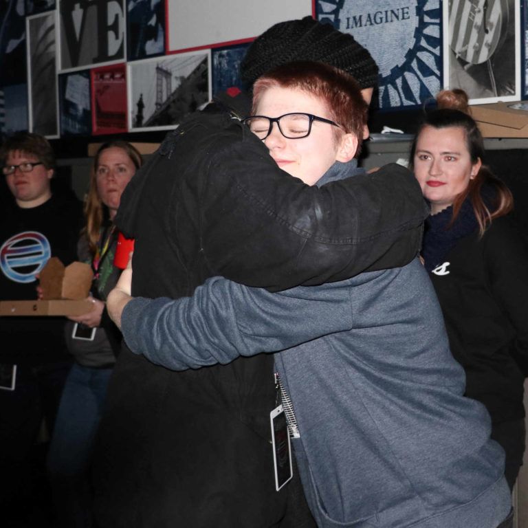 Hugs abound at any EOE Experience